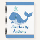 Carnet Kids Whale Custom Sketch (Devant)