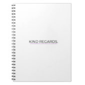 Carnet Kind Regards Minimalist Professional Notebook (Devant)