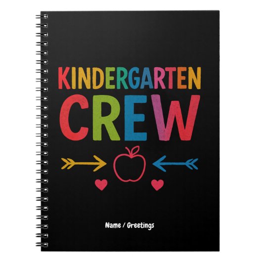 Carnet Kinder Crew Funny Kindergarten Fun Retour À L'Écol (Devant)