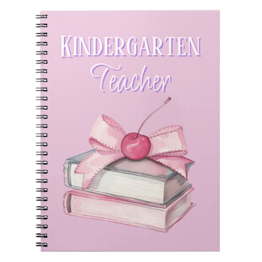 Carnet Kindergarten Teacher Pink Custom (Devant)