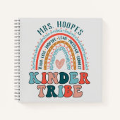 Carnet Kindergarten Tribe Boho Rainbow Heart personnalisé (Devant)