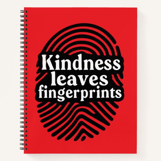 Carnet Kindness Leaves Fingerprints (Devant)