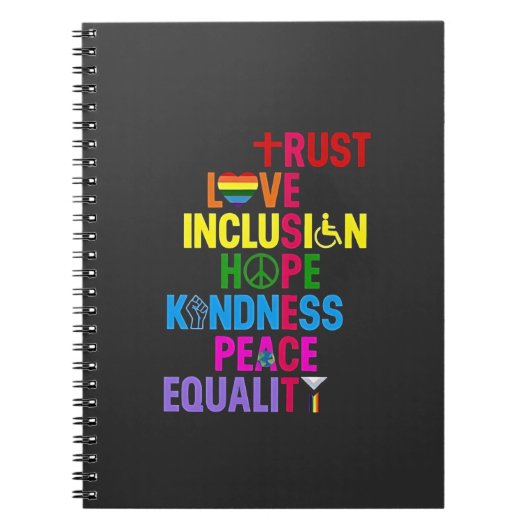 Carnet Kindness Peace Equality Love Inclusion Hope (Devant)