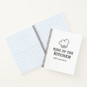 Carnet King of the cuisine chef cuisine ajouter nom couro (Intérieur)