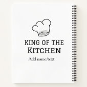 Carnet King of the cuisine chef cuisine ajouter nom couro (Dos)