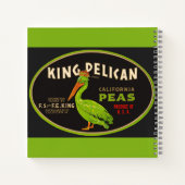 Carnet King Pelican California pois crate étiquette (Dos)