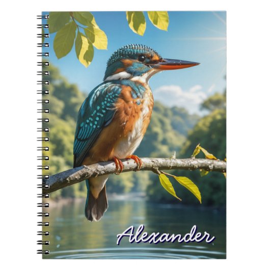 Carnet Kingfisher Majestic, Wild Bird Nature Pittoresque (Devant)