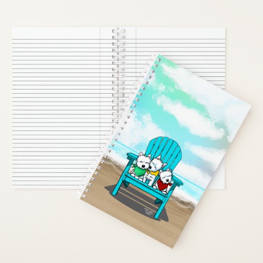 Carnet KiniArt Beach Westies (À l'intérieur)
