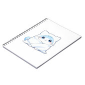 Carnet Kit de couverture confortable chaton kawaii design (Côté gauche)