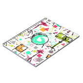 Carnet Kit Tambour : Aquarelle Memphis Retro. (Côté gauche)