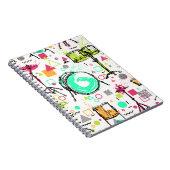 Carnet Kit Tambour : Aquarelle Memphis Retro. (Côté Droit)