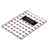 Carnet Kitschy Eyes & Lips Nom personnalisé (Côté gauche)