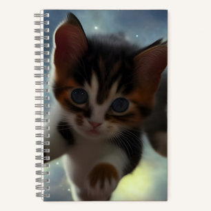 Carnet Kitten adorable dans l'espace