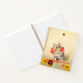 Carnet Kitten avec ruban rouge (Intérieur)