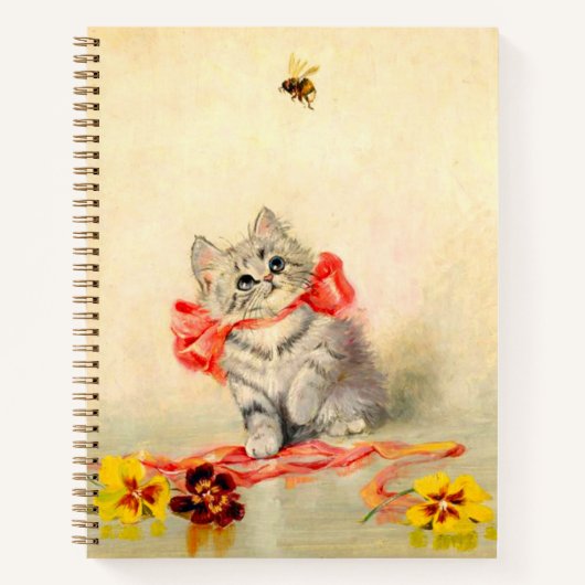 Carnet Kitten avec ruban rouge (Devant)