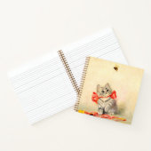 Carnet Kitten avec ruban rouge (Intérieur)