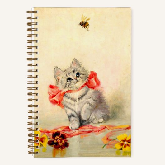 Carnet Kitten avec ruban rouge (Recto)