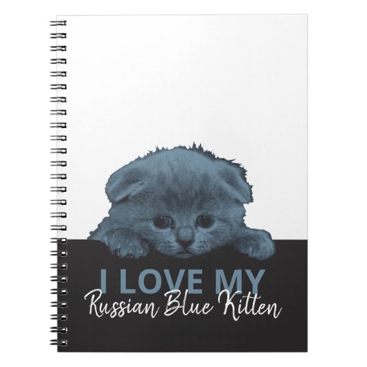 Carnet Kitten bleu russe (Devant)