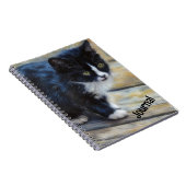 Carnet Kitten Cat Art noir et blanc Kitten Personal (Côté Droit)