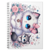 Carnet Kitten Cuteness Overload : Chat et chien aux yeux  (Devant)