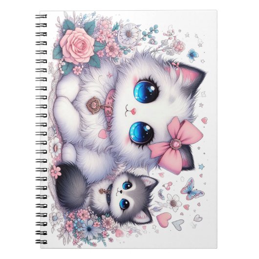 Carnet Kitten Cuteness Overload : Chat et chien aux yeux  (Devant)