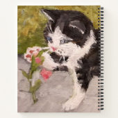 Carnet Kitten Jouer avec Fleur rose (Dos)