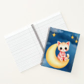 Carnet Kitten Sitting on the Moon (Intérieur)