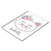 Carnet Kitty Avec Papillon Rose Personnalisé (Côté gauche)