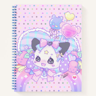 Carnet Kitty bunny - fairy kei, kawaii mignon, rose paste