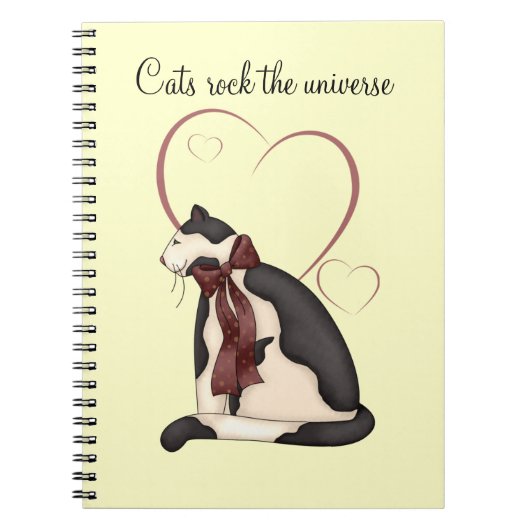 Carnet Kitty Chat avec Coeur Photo (Devant)