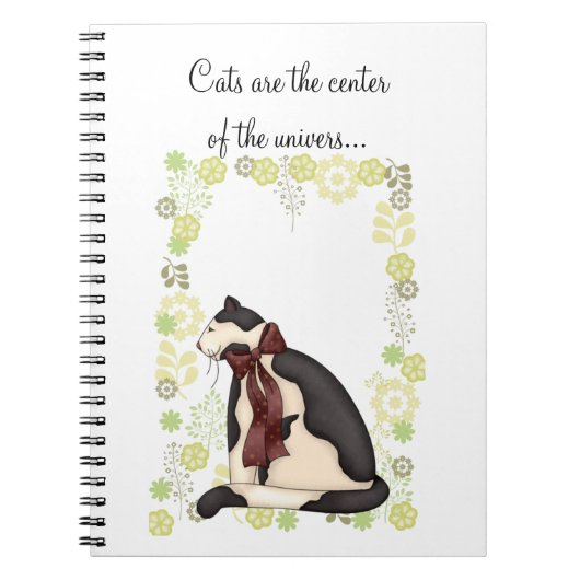 Carnet Kitty Chat avec Fleurs Photo (Devant)