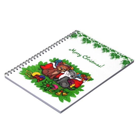 Carnet Kitty et chiot, Happy XMas (Côté gauche)