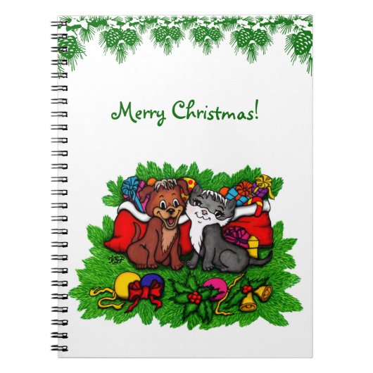 Carnet Kitty et Puppy, Joyeux Noël (Devant)
