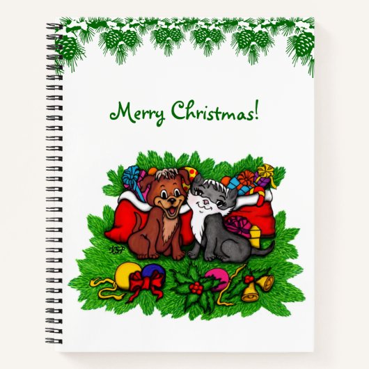 Carnet Kitty et Puppy, Joyeux Noël (Devant)