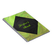 Carnet Kiwi Bash Vert et Noir Monogram (Côté Droit)