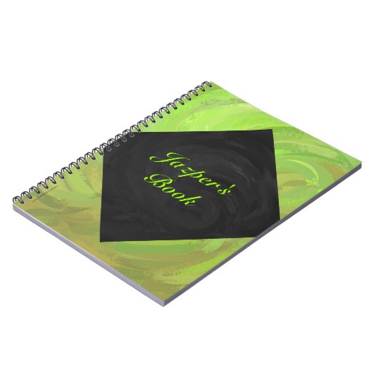 Carnet Kiwi Bash Vert et Noir Monogram (Côté gauche)