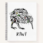 Carnet Kiwi géométrique (Devant)