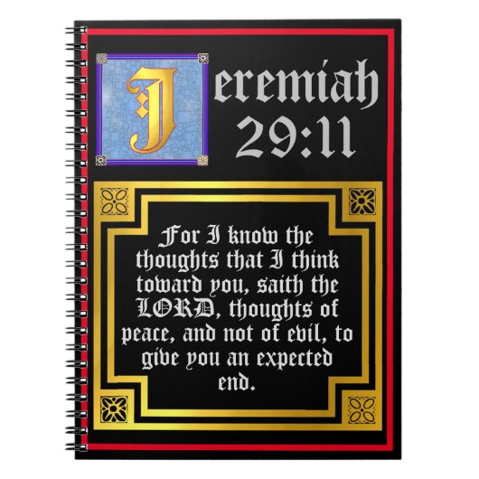 Carnet KJV Ancien Testament Jérémie 29:11 Citation bibliq (Devant)