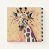 Carnet Klimt Giraffe | Orné De Fleurs (Dos)