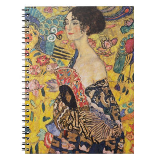 Carnet Klimt Lady avec Fan Fine Art