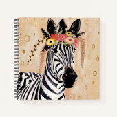 Carnet Klimt Zebra | Couronne De Fleurs (Devant)