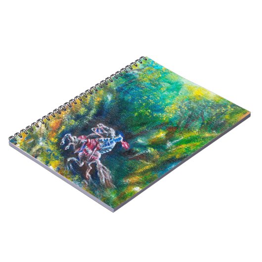 CARNET KNIGHT LANCELOT, CHEVAL EN FORÊT VERTE (Côté gauche)