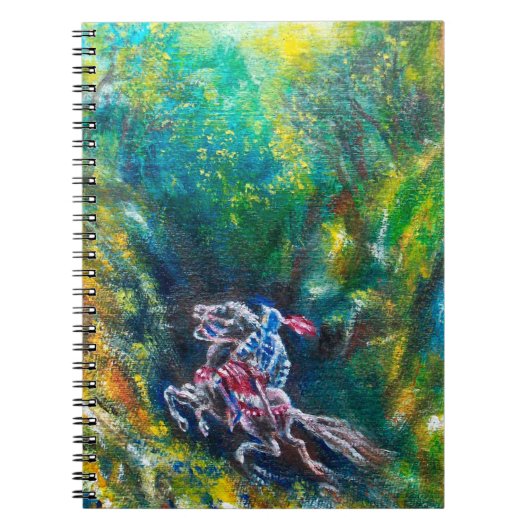 CARNET KNIGHT LANCELOT, CHEVAL EN FORÊT VERTE (Devant)
