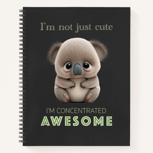 Carnet Koala Concentré Awesome mignon adorable Funny (Devant)