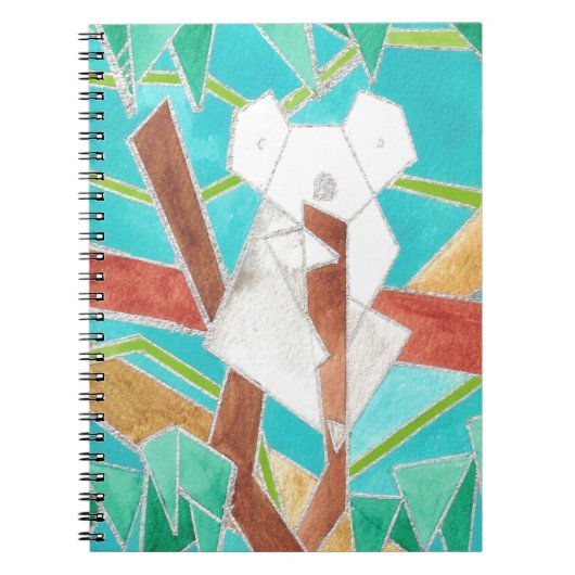 Carnet Koala dans l'arbre, Art abstrait original (Devant)