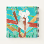 Carnet Koala dans l'arbre, art abstrait original (Dos)