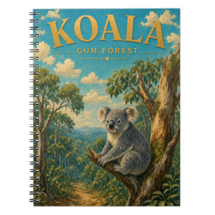 Carnet Koala Forêt de Gommier Aquarelle GeoSaga