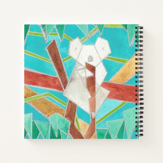Carnet Koala in Tree Original Abstract Art (Dos)