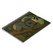 Carnet Koala ornemental en Mandala botanique (Côté gauche)