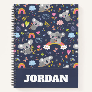 Carnet Koala Rainbow Love Pattern